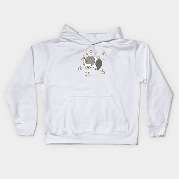 Pop-corning Guinea pig Kids Hoodie by Noristudio